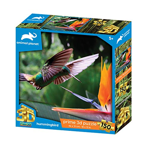 Animal Planet AP10948 Humming Bird 150 Pieces 3D Effect Jigsaw Puzzle, Multicolour