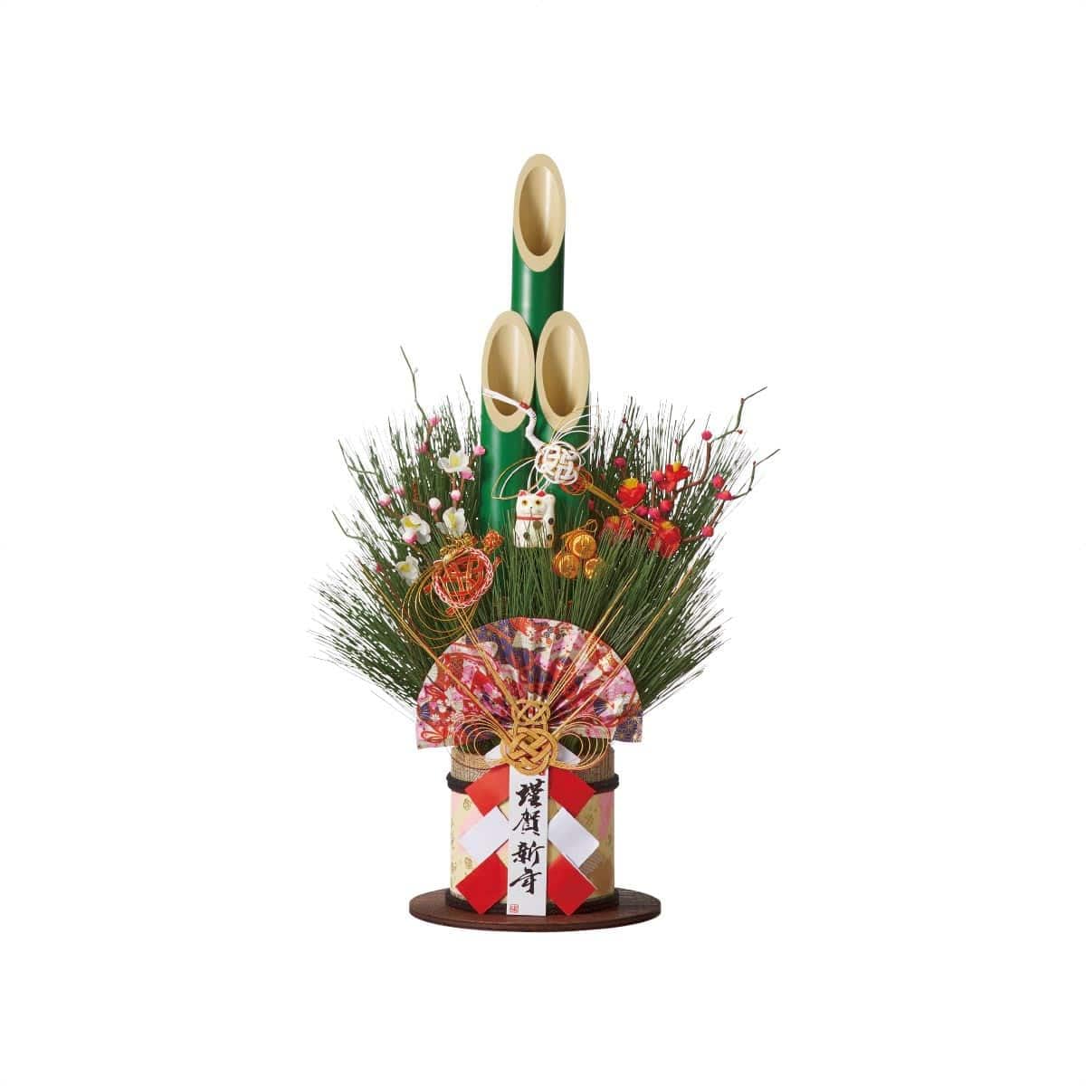 Amazon | 彩竹門松 1台 直径20×高さ60cm 冬の装飾 イベント お正月