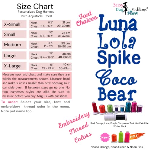 Personalized Dog Harness With Embroidered Pet Name, Soft Padded Air Mesh Harness For Small And Medium Dogs, No Pull Adjustable Puppy Walking Vest, Made Usa (Medium, Pink) #TOP1