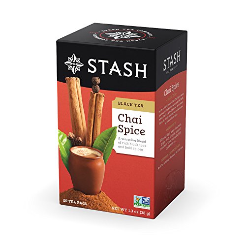 Stash Tea Chai Spice Black Tea, 6 Boxes with 20 Tea Bags Each (120 Tea Bags Total)