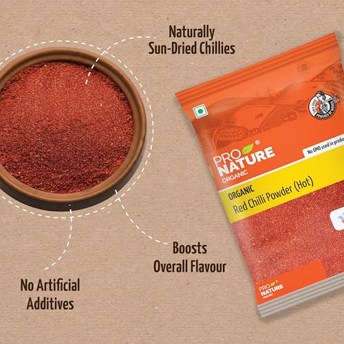 Image of Pro Nature 100% Organic Red Chilli Powder (Hot) - 100 G (Pack of 2)