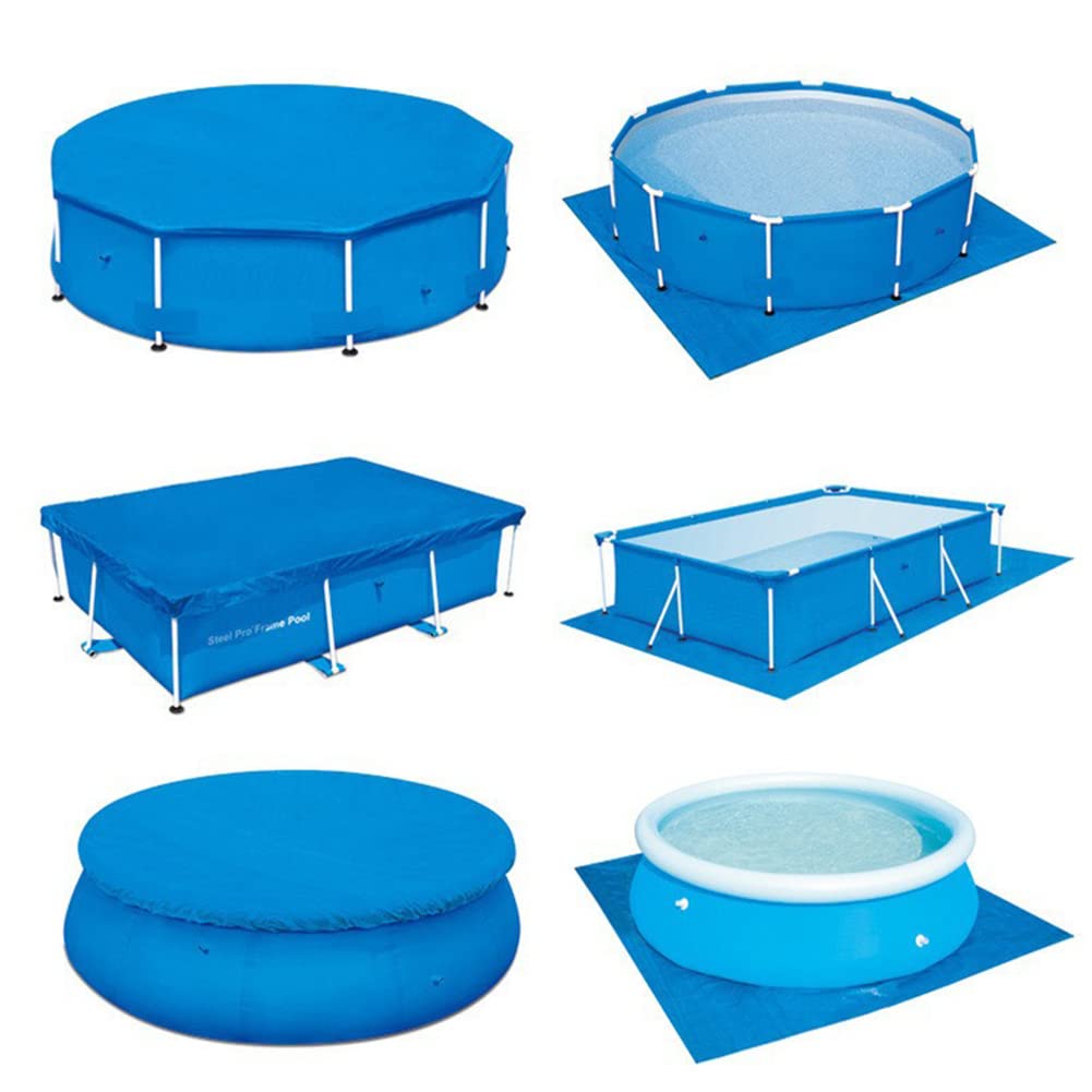 Copertura per Piscina Rotonda, Telo di Copertura per Piscina Rettangolare, Copertura Antipolvere per Piscina, Telone di Copertura per Piscina per Familiare Piscina, Piscina Fuori Terra 366x366cm