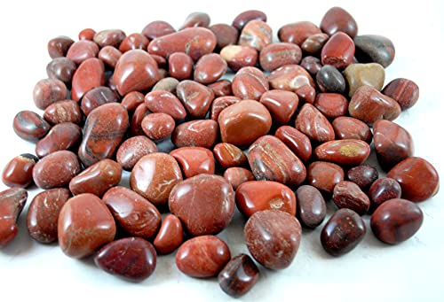Image of Red Jasper Pebbles for Decoration and Pebbles for Plants Pots, Table Decor, Home Decor, Vase Fillers - Decorative Pebbles Stones (2.9 Kgs, Red Jasper Pebbles)