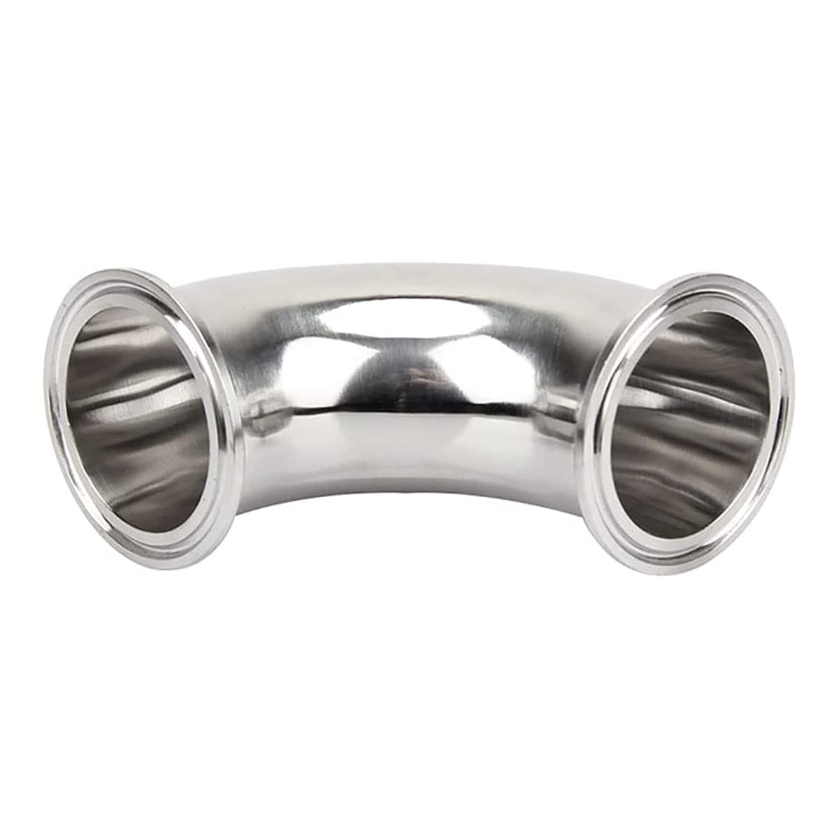 1pcs Codo de 90 Grados, Codo de Montaje Rápido de Acero Inoxidable 304, Tipo de Abrazadera de Acoplamiento Rápido Sanitaria Chuck Codo Ángulo Recto Curva (133mm Chuck 145)