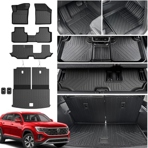 Image of Floor Mats for Volkswagen Atlas 2018-2026 7 Seats Bench Seating