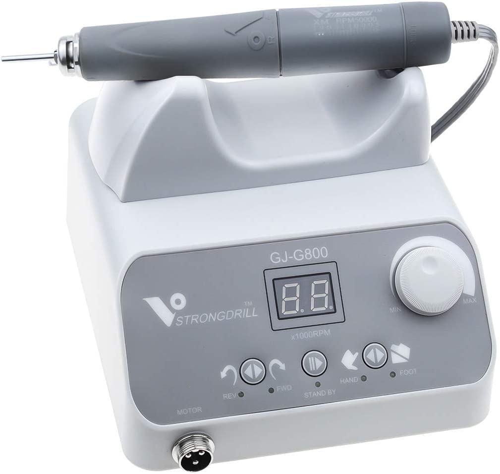 SGOE Angled Lab Grinder Tool G800, 50000RPM Brushless Electric Grinder with Grey Handle for Lab/Jewelry/Ceramics/Silicone/Glasswork