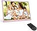 GOHHK Cyfrowa ramka na zdjęcia 17 cali, wyświetlacz IPS 1440 x 900 HD, obsługa zdjęć, muzyka, kalendarz z wbudowanymi głośnikami ze zdalnie sterowanym prezentem dla przyjaciół rodziny