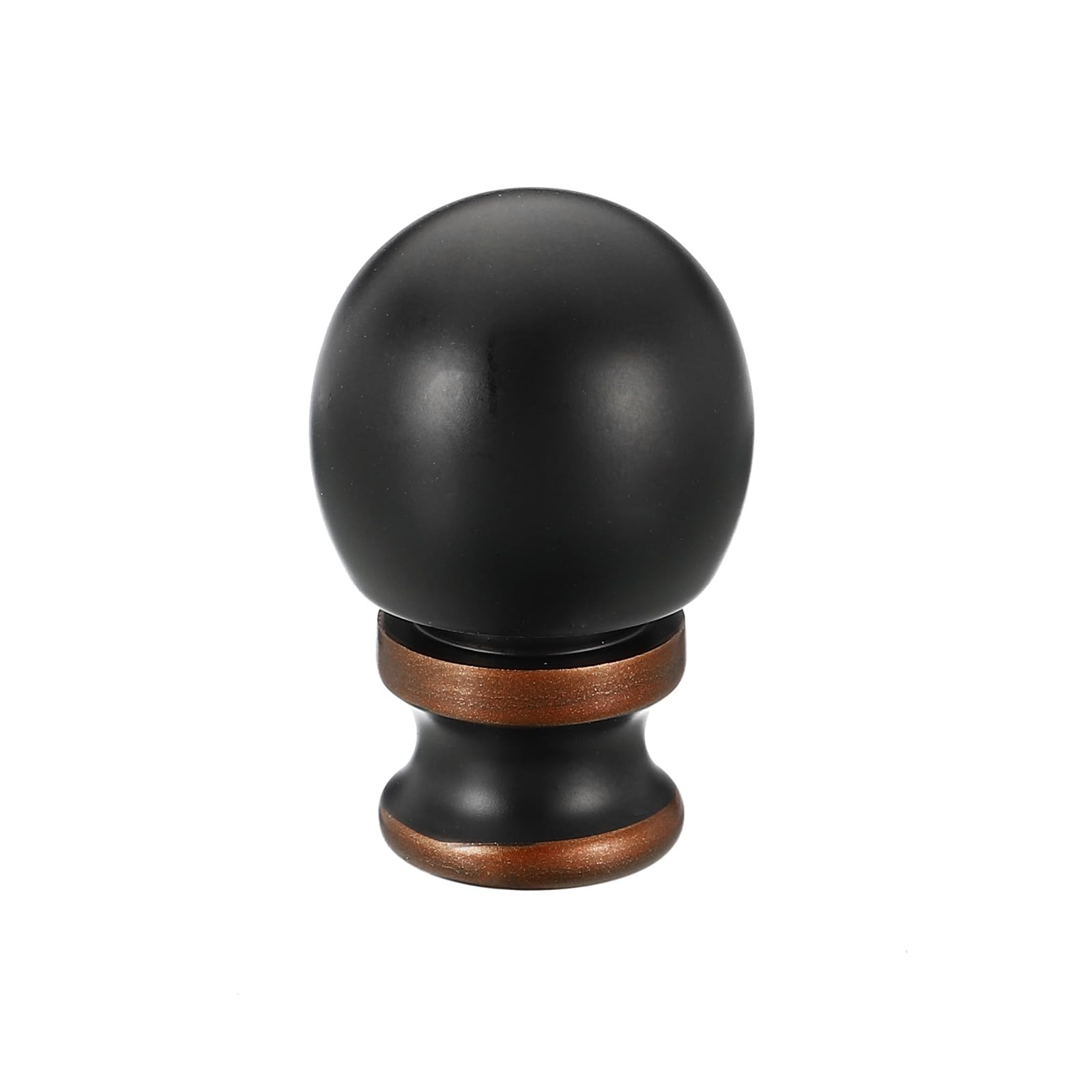PATIKIL 1.5" Tall Aluminum Lamp Finials Cap Knob, Lamp Screw Holder Tapped 1/4-27 for Table and Floor Lamp Shade Decorations, Black Gold