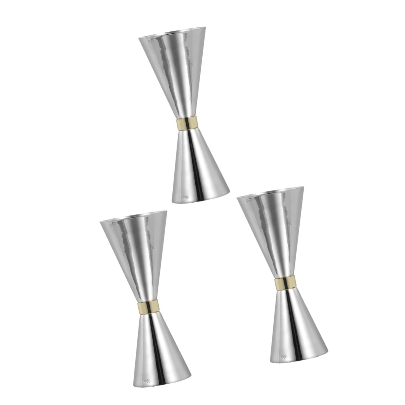 3pcs Wine Measurer Bartending Measuring Cup Wine Measuring Device Cocktail Ounce Cup Double-head Ounce Cup Cocktail Jigger Ounce Jigger Wine Measuring Cup Jigger Wine Cup