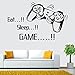 Topgrowth Adesivi Murali Bambini Camera da Letto per Ragazzi Stickers Murali Lettera DIY Eat Sleep Game