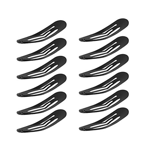 Senkary 60 Pack Snap Hair Clips No Slip Metal Hair Clips Hair Barrettes for Women Girls Kids, 2 Inch/ 50mm (Black)