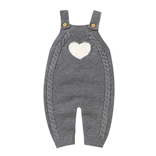 Toddler Pullover Sweater Newborn Infant Baby Knit Romper Cotton Sleeveless Boy Girl Sweater Clothes Heart Pattern