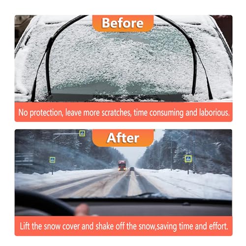 Image of Windshield & Roof Protector for SUV - Waterproof All-Weather Car Cover with UV Resistant Snowproof Protection, Easy Storage & Windproof Dustproof Indoor Outdoor Use