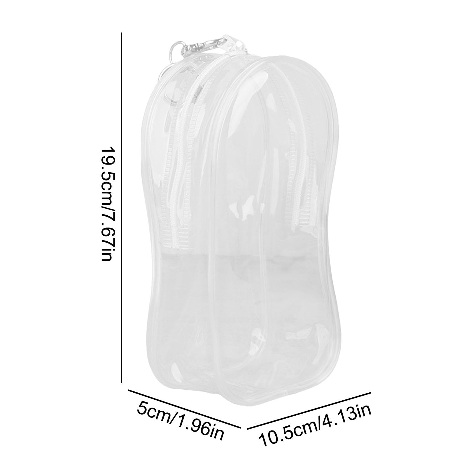 Étui Transparent PVC Pour Poupées – 15x25 Cm Avec Porte-Clés Perle – Protection Voyage Et Collection