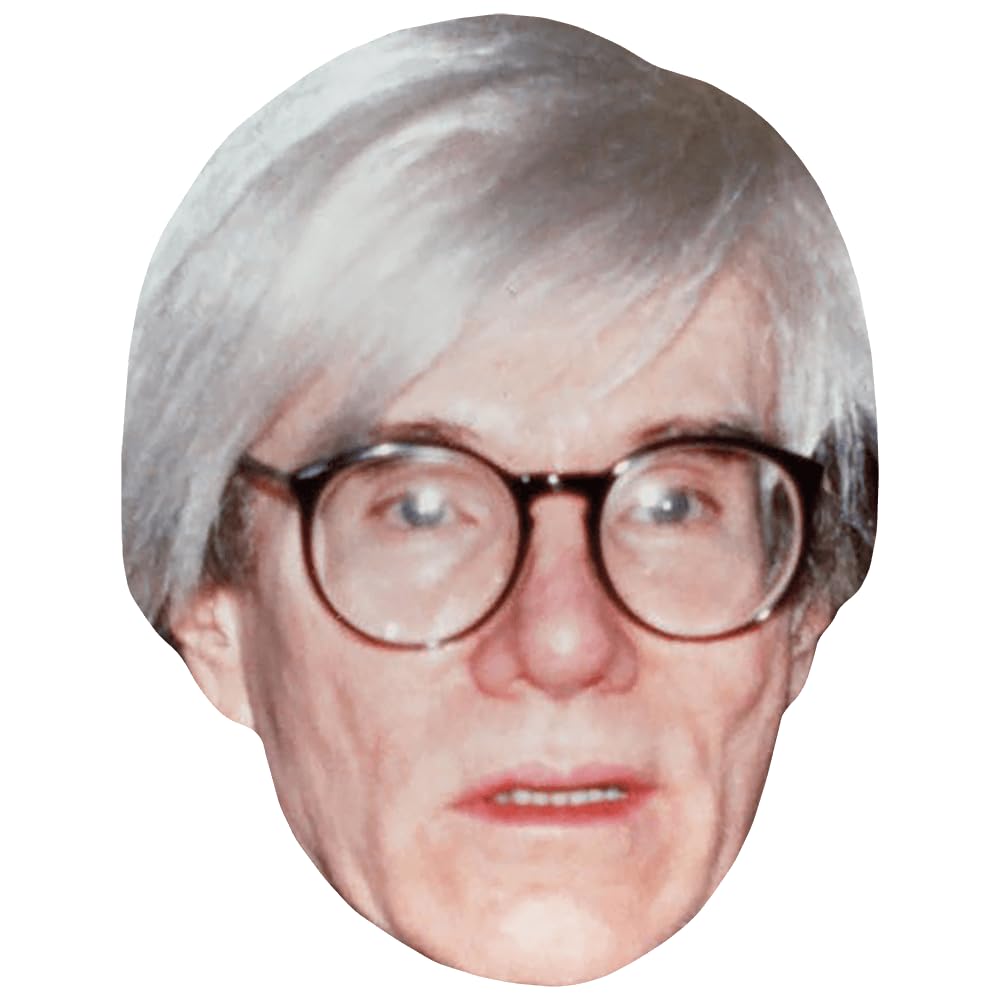 Andy Warhol (Glasses) Celebrity Mask, Flat Card Face, Fancy Dress Mask