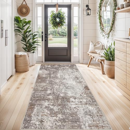 4x8 Washable Indoor Entryway Rug – Non-Slip Rubber Backed Floor