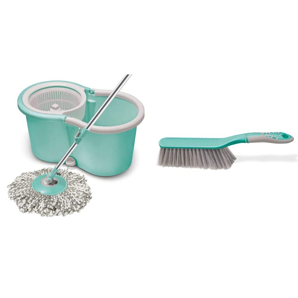 Spotzero By Milton Ace Spin Mop, Aqua green & General Cleaning Daily Duster (Aqua Green) Combo