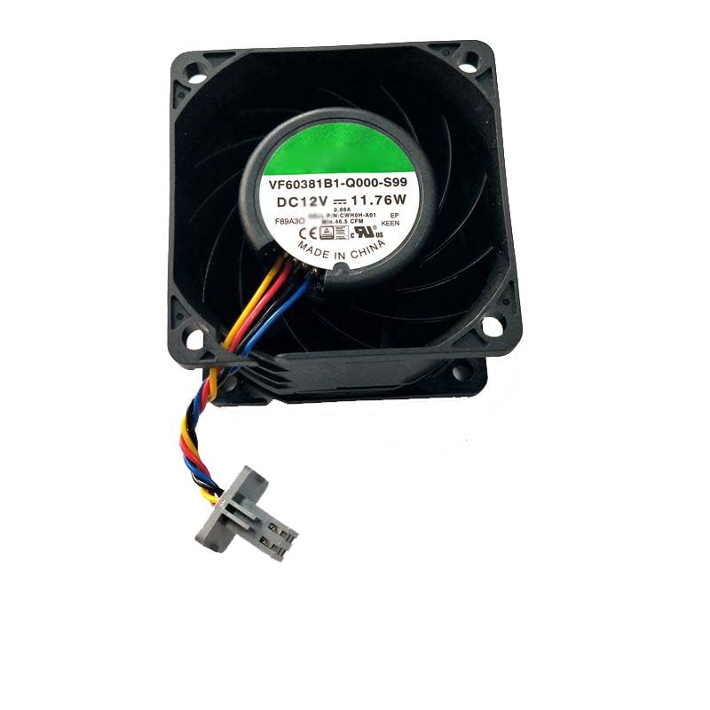 Ventilador de refrigeración de servidor de 60 mm VF60381B1-Q000-S99 12V 11.76W 0.98A CWH0H 17500RPM 46.5CFM PWM 6CM
