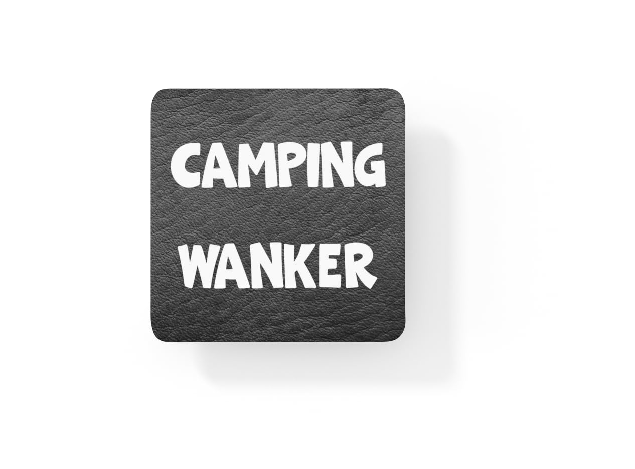 Decalarama Multicolor Camping Coaster Gift – Camping Wanker – Rude Cute Novelty Fun Holiday Present