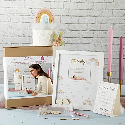 Image of Kate Aspen Baby Shower Guest Book Alternative, One Size, Boho Rainbow