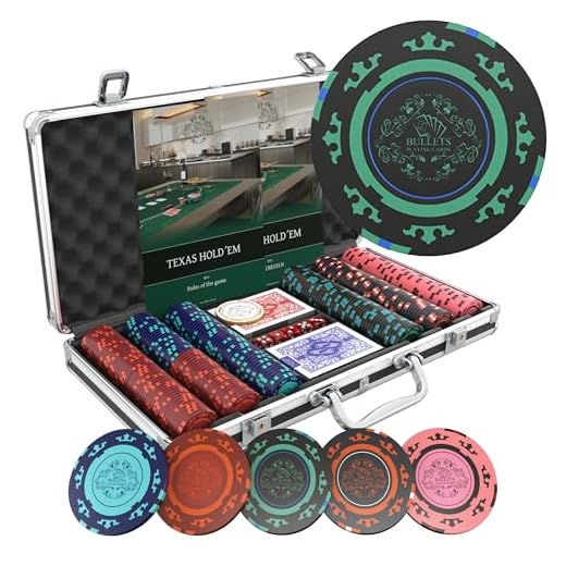Bullets Playing Cards - Pokerkoffer Corrado Deluxe Pokerset mit 300 Clay Pokerchips ohne Werte, Poker-Anleitung, Dealer Button und Bullets Plastik Pokerkarten 6 Bullets Playing Cards - Pokerkoffer Corrado Deluxe Pokerset mit 300 Clay Pokerchips ohne Werte, Poker-Anleitung, Dealer Button und Bullets Plastik Pokerkarten