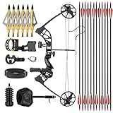 Compound Bow Set for Adults and Teens - Adjustable 20-70lbs Draw Weight, 19'-31' Draw Length, Right-Handed Archery Bow Kit for Hunting, Target Shooting, Outdoor Practice