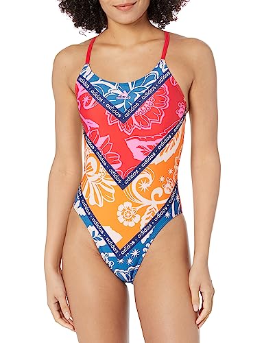 adidas Women's Bañador x Farm Rio, Vivid Red/Bliss Pink, 2X