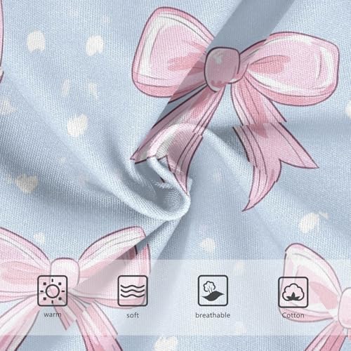 Wusikd Cute Pink Bows Girls' Underwear Cotton Ribbons Girls Briefs Soft Toddler Underwear 2T3
