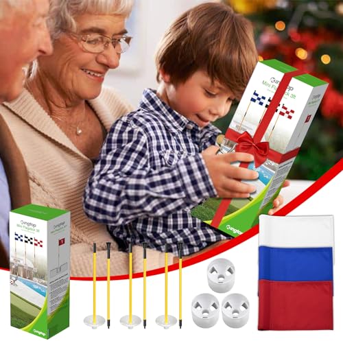 image for KINGTOP Miniature Golf Flagstick, Practice Putting Green Flags for Yar