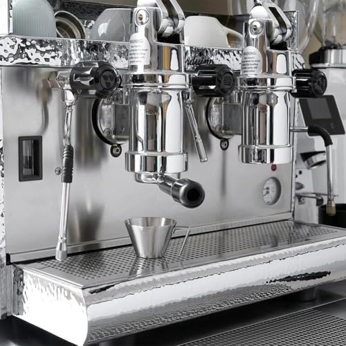 Vaso medidor espresso acero inoxidable 100 ml con asa miniatura 7