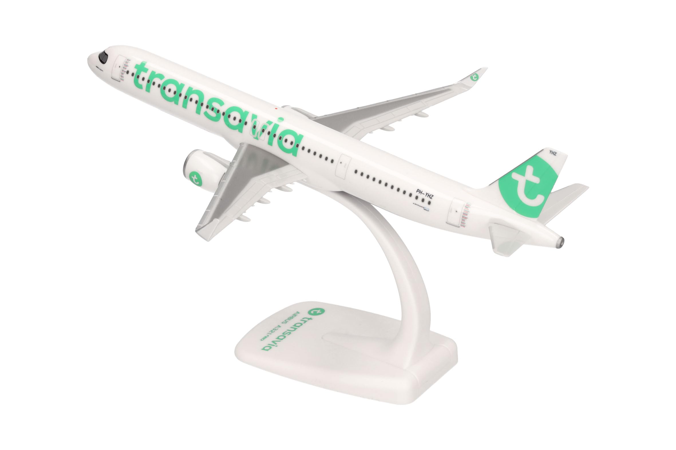 Herpa Avion Miniature Snap-Fit Transavia Airbus A321neo PH-YHZ échelle 1:200 plastique modèle collection support