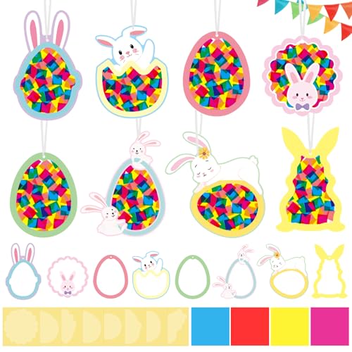 SUBRINGE Loisirs Créatifs, Bricolages de Printemps en Forme de Lapin, Décoration de Printemps Créatives à DIY, Bricolage Paques Enfant pour Maison, Classe,...