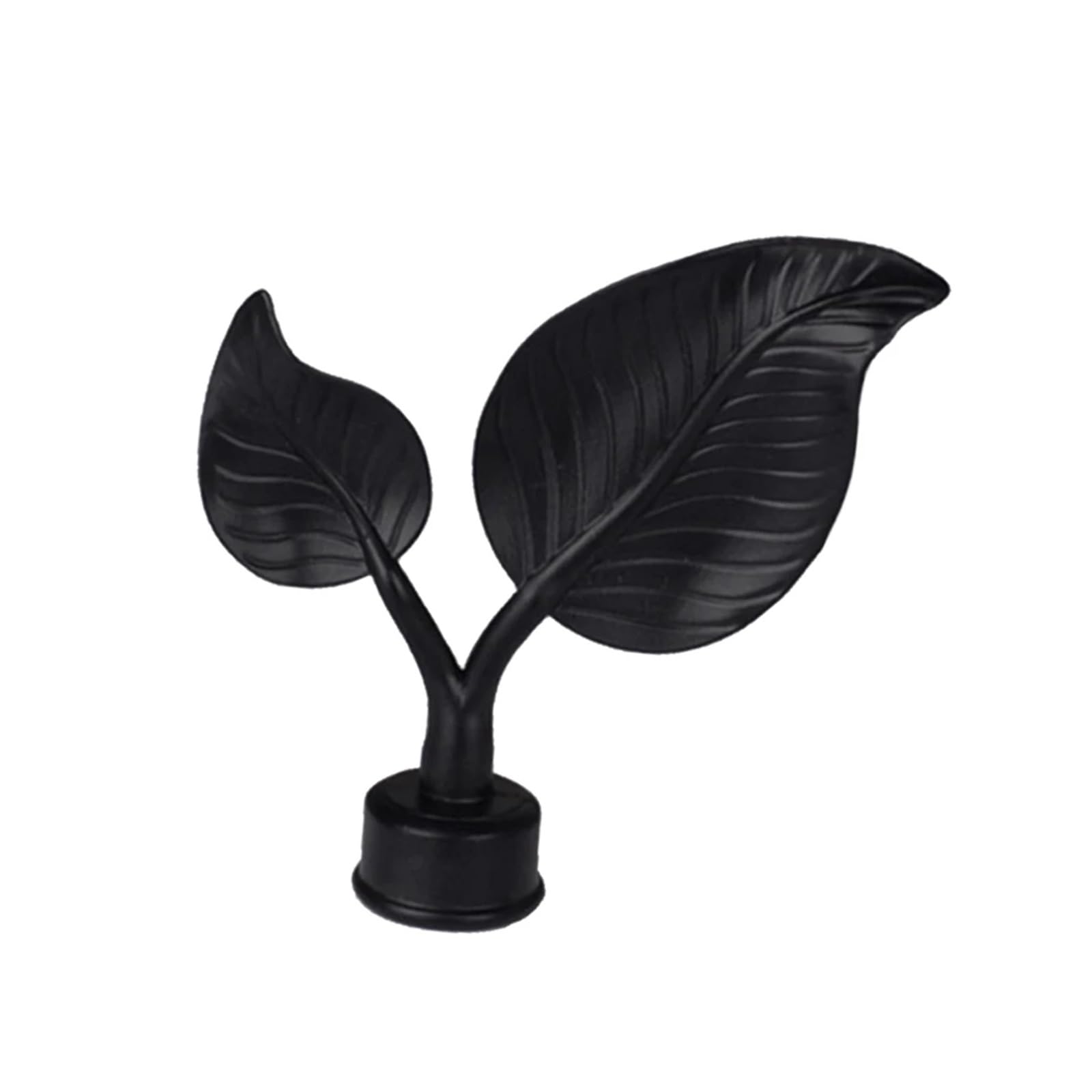 LUYSGBXR Curtain Rod Head Curtain Decorative/Rod 1 Piece Alloy Finishes Ends Heads 28mm(Black I)