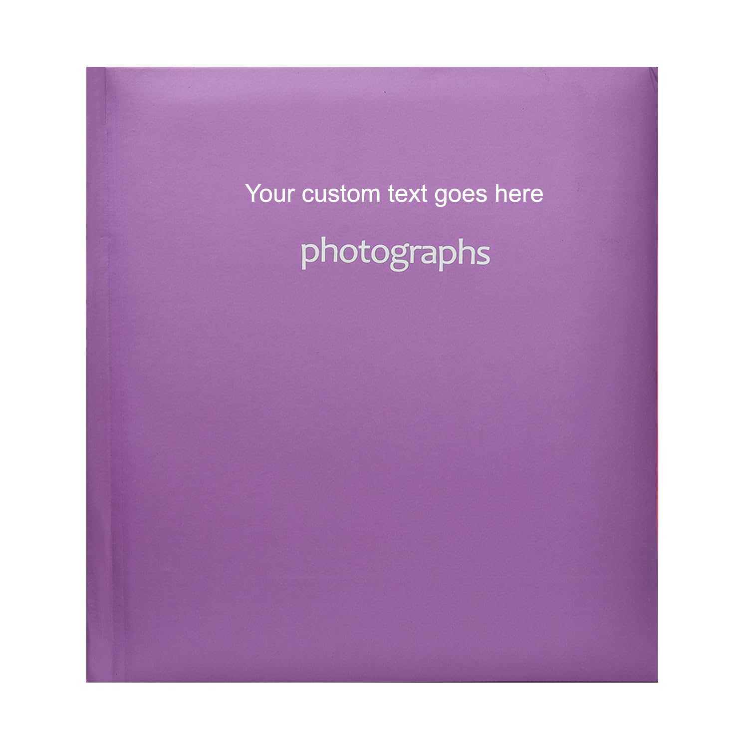 Arpan Personalised Custom Text 5x7 inch 120 Photos Large Slip-in Case Memo Bookbound Photo Album with Index Page/DVD Pocket (Purple)