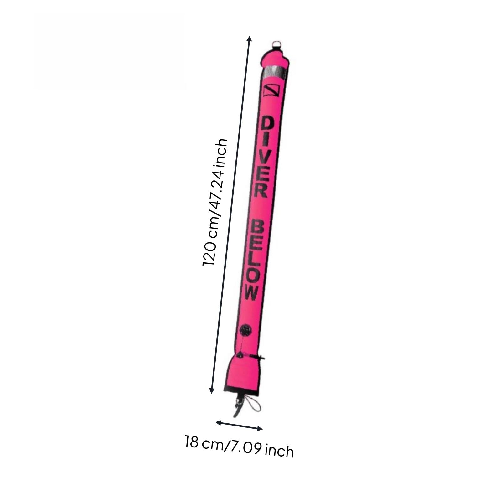 Amagogo Tauchboje Oberflächenmarkierungsboje Signalboje Sicherheitsboje Sichtboje aus 210D Nylon mit Praktischer Befüllung Und Hoher Oberflächensichtbarkeit