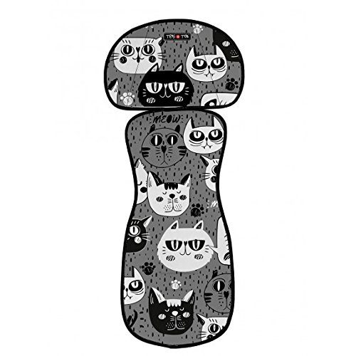 Tris & Ton Colchoneta Universal para silla de coche en 3D microfibra para Grupo 0, 1, 2, 3 (Diferentes modelos) (Tris y Ton)