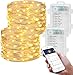 MINGER 2 Pack Fairy Lights with APP, LED Fairy String Lights Battery Operated, 16.4ft (50 LEDs 8 Modes) Waterproof Copper Wire Firefly Lights for Indoor Christmas Holiday Patio Decoration