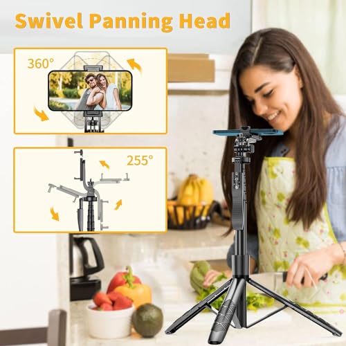 Image of Prolet 3-in-1 Long Selfie Stick Tripod Stand 153cm - Extendable Phone Tripod with Bluetooth Remote, 360 Rotation, Portable for iPhone & Android, Vlogging, Selfies, Video Recording, YouTube & TikTok