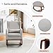 AYEASY Rocking Chair Nursery Glider Chair with Foot Rest, Nursery Rocking Chairs with Rubber Wood Legs Side Pocket, High Back Nursing Chair, Accent Rocker Arm Chair Baby Bedroom, Living Room, Grey