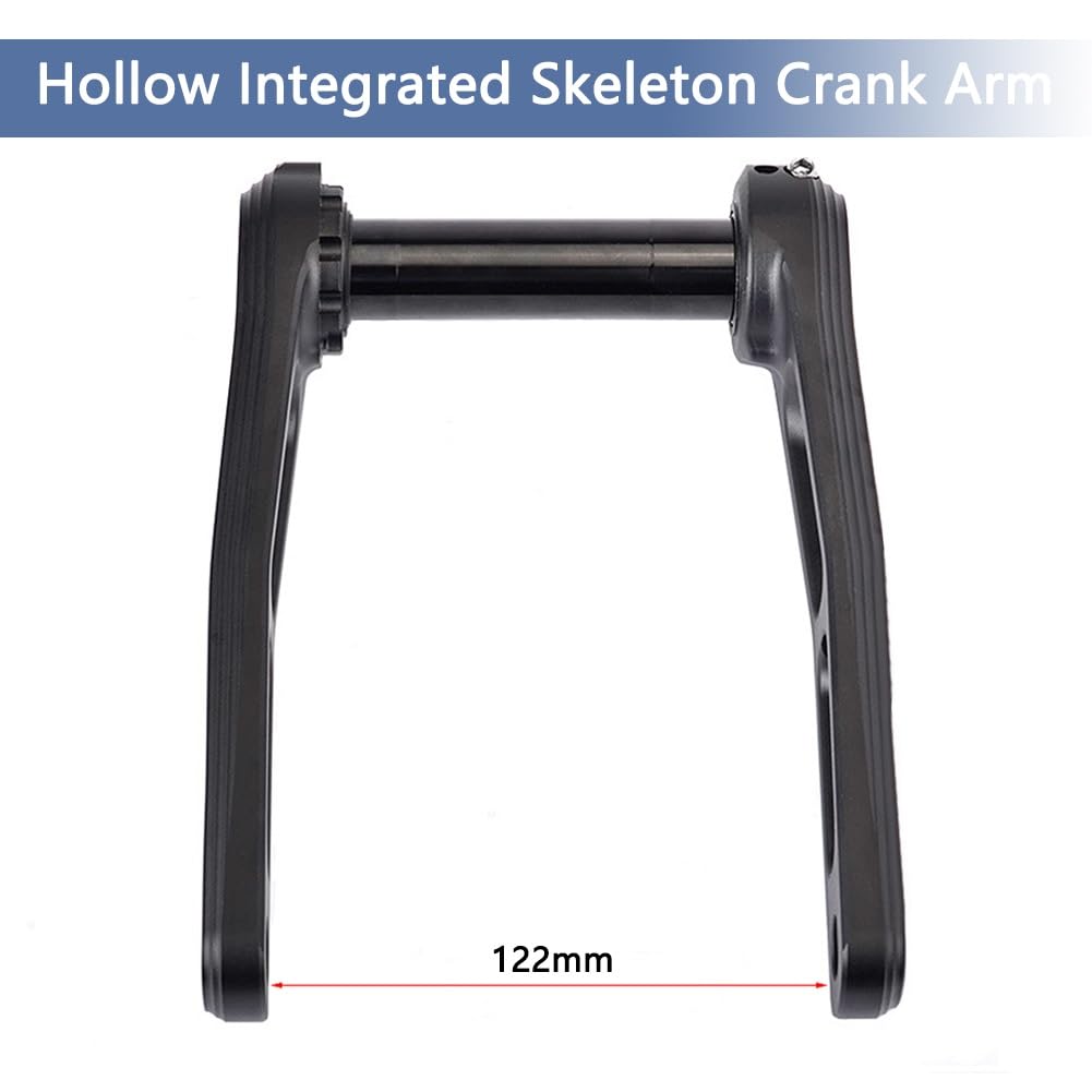 Guarnitura da 170 mm per bici da strada, guarnitura scheletrica integrata cava con movimento centrale BSA BB da 68 mm per BMX pieghevole, compatibile con 7/8/9/10/11/12 velocità, lega di alluminio.