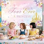 Four Ever A Princess Backdrop for Girl Pink Castle Happy 4th Princess Birthday Party Decorations Banner Photo Booth Props Pink Sign Backdrop for Party Supplies 70.8x43.3 inch - Image 4