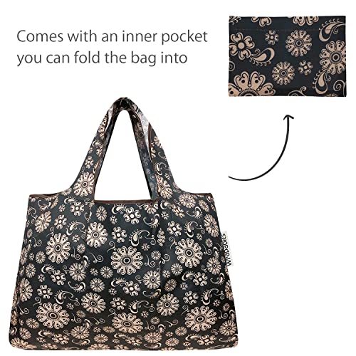 Image of allydrew Large Foldable Tote Nylon Reusable Grocery Bag