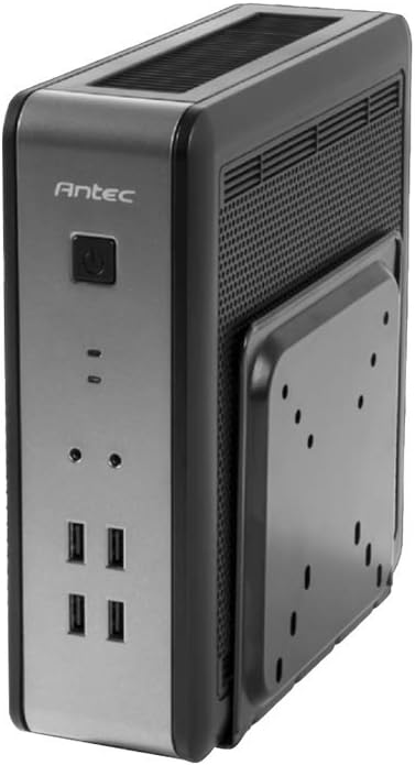 Antec ISK110 VESA Mini-ITX Case with 4 x USB 2.0, 2 x 2.5" Drive Bays and VESA Mount, Mini-ITX Compatible