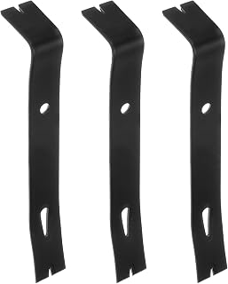 HARFINGTON 3pcs Mini Nail Puller Flat Pry Bar 7" Length CR-V Curved Utility Claw Bar Wonder Bars with Wide Blade for Prying Scraping and Pulling