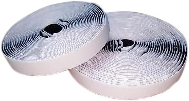 1CM Wide 5 Meter Long(5.46 Yards) Self Adhestive Hook and Loop Strips Set with Super Sticky Glue Nylon Fabric Fastener Black