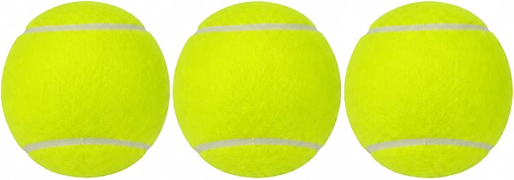 Tennis Balls Practice Training Balls Balls For Dogs Perfect For Beginners & Kids High Bounce Rubber Core Ideal For Outdoor Play Durable Dog Cat Playing Balls Pet Toys & Recreational TennisPack Of 3