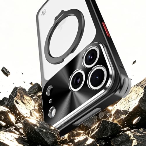 Protection iPhone 17 Pro Max noire magnétique dotée d'un cadre métal robuste - 7