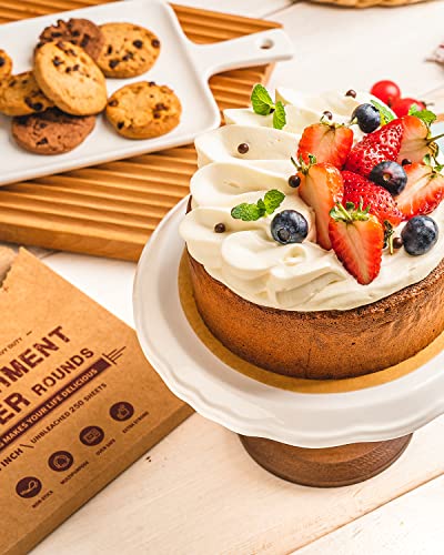 Baklicious 250Pcs 4 Inch Parchment Paper Rounds. Non Stick Round Parchment Paper, Baking Parchment Circles For Cake Baking, Patty Separating, Tortilla Wrapping #TOP5