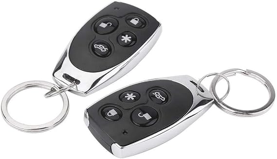 Car Security System, Car Alarm System Immobilizer Kit， Universal Alarm Security Keyless Entry with 2 Remote Controls Siren