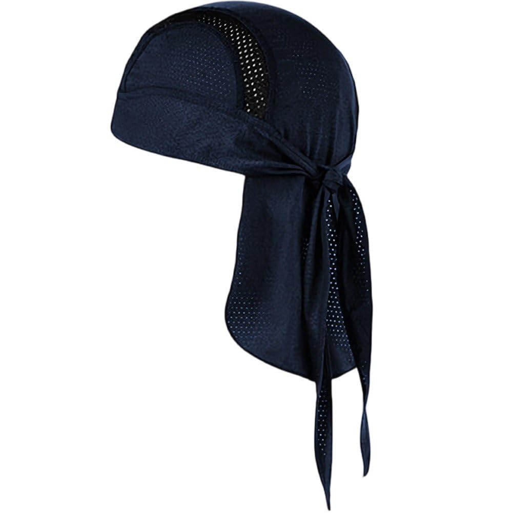 Ppmter Breathable Bandana Skull Caps for Men Women Quick-drying Helmet Liner Cycling Hat Durags Motorcycle Bandana Sweat Wicking Do Rag